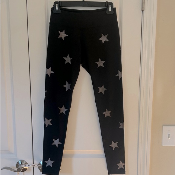 Jessica Simpson The Warmup silver star leggings Small - Picture 1 of 4